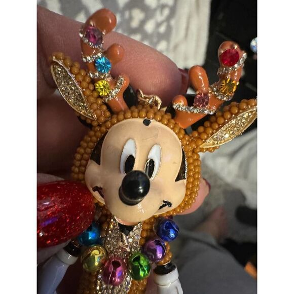 Baublebar holiday mickey mouse reindeer disney bag charm/keychain - Picture 7 of 7